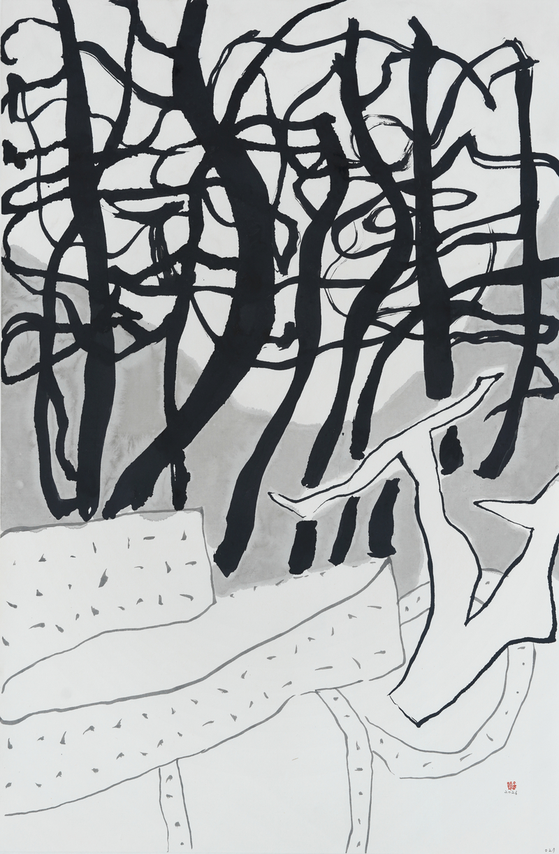 장병언, structure landscape 027, ink_on_paper, painting, 2026